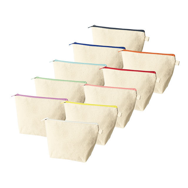 TR・カラーファスナーキャンバスデイリーポーチ 10オンス